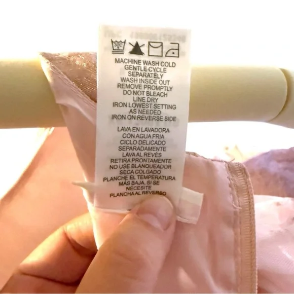 Bonnie Jean Girls 2T Pink Glitter Tulle Dress Formal Party Wedding NWT - Picture 9 of 9